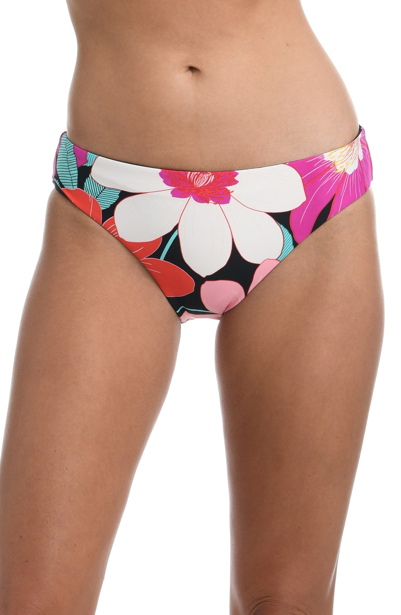 Womens Floral Reversible Swim Bottom Separates - Bellso